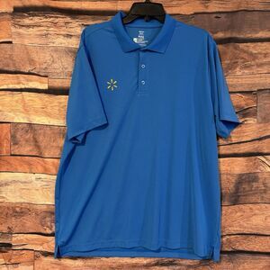 Walmart Polo Shirt XL Men’s Blue Spark Logo Employee Short Sleeve Uniform Work